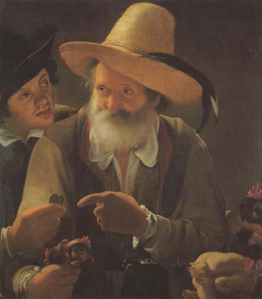 IL Pensionante del saraceni The Poultry Keeper oil painting image